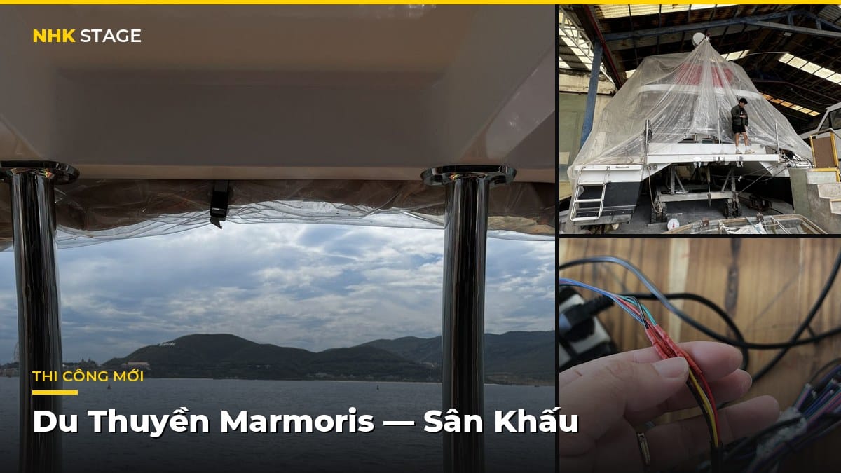 Thi công đèn sân khấu & âm thanh du thuyền Marmoris Yachting cùng NHK Stage